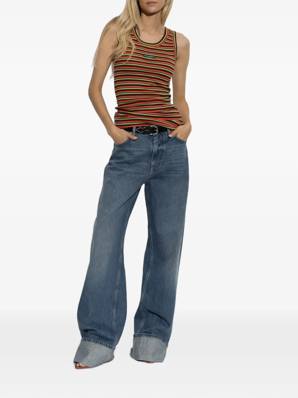 Dolce & Gabbana striped-pattern top Oranje