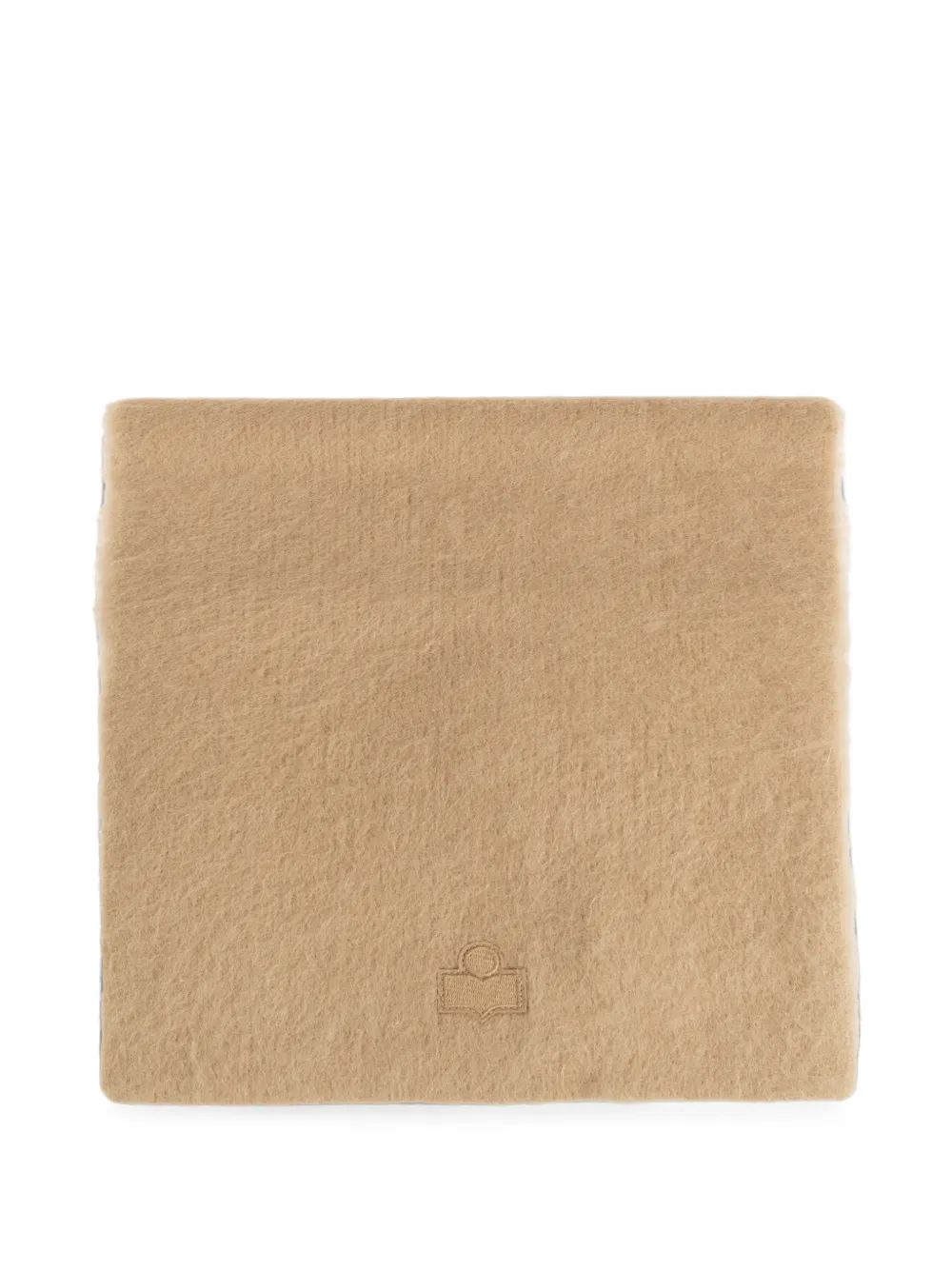 ISABEL MARANT Peliz logo-embroidered scarf - Toni neutri