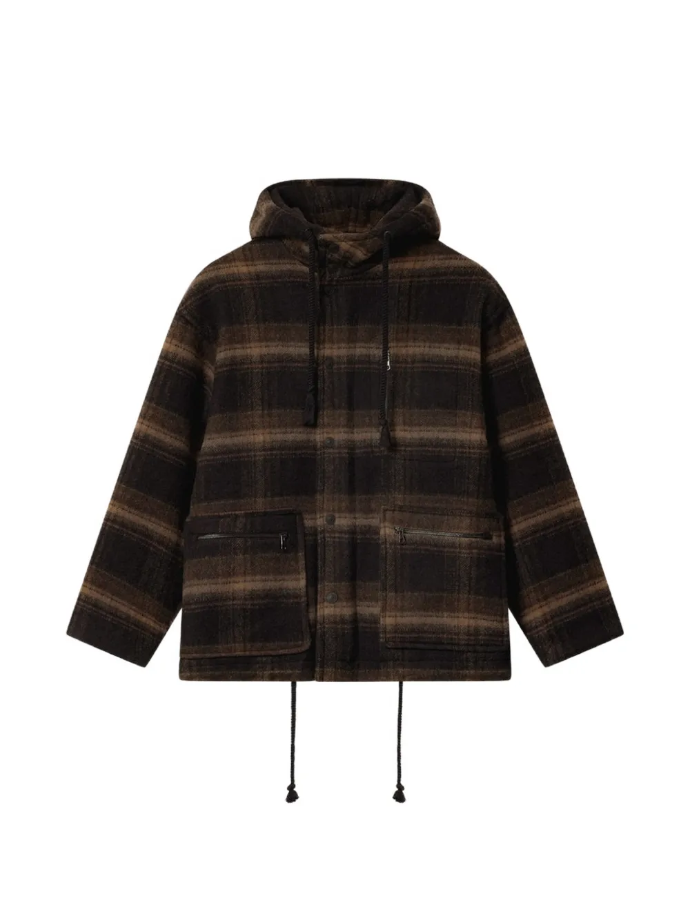 MARANT Kiril geruit jack met capuchon Zwart