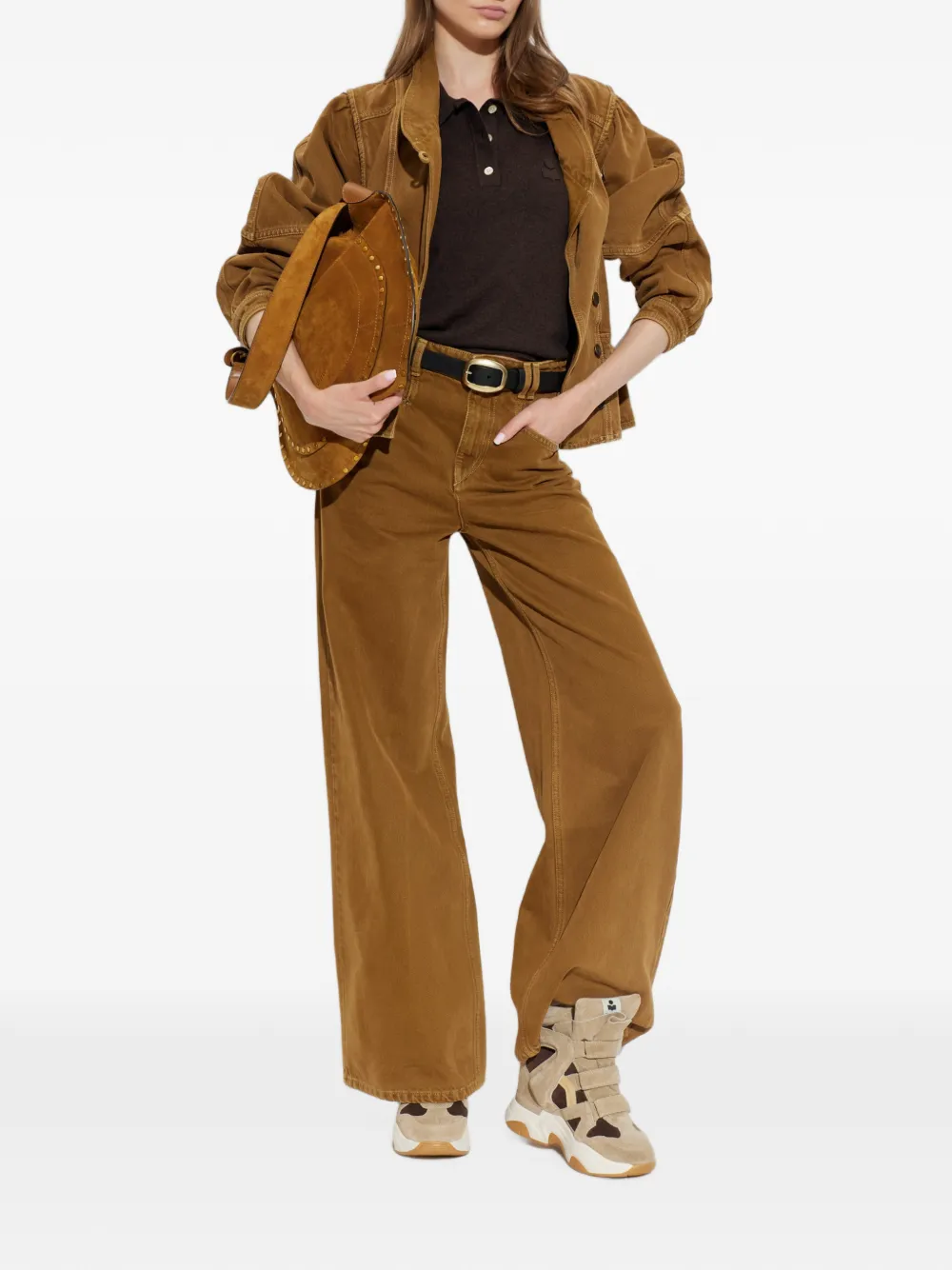 ISABEL MARANT Lemony wide-leg jeans Bruin
