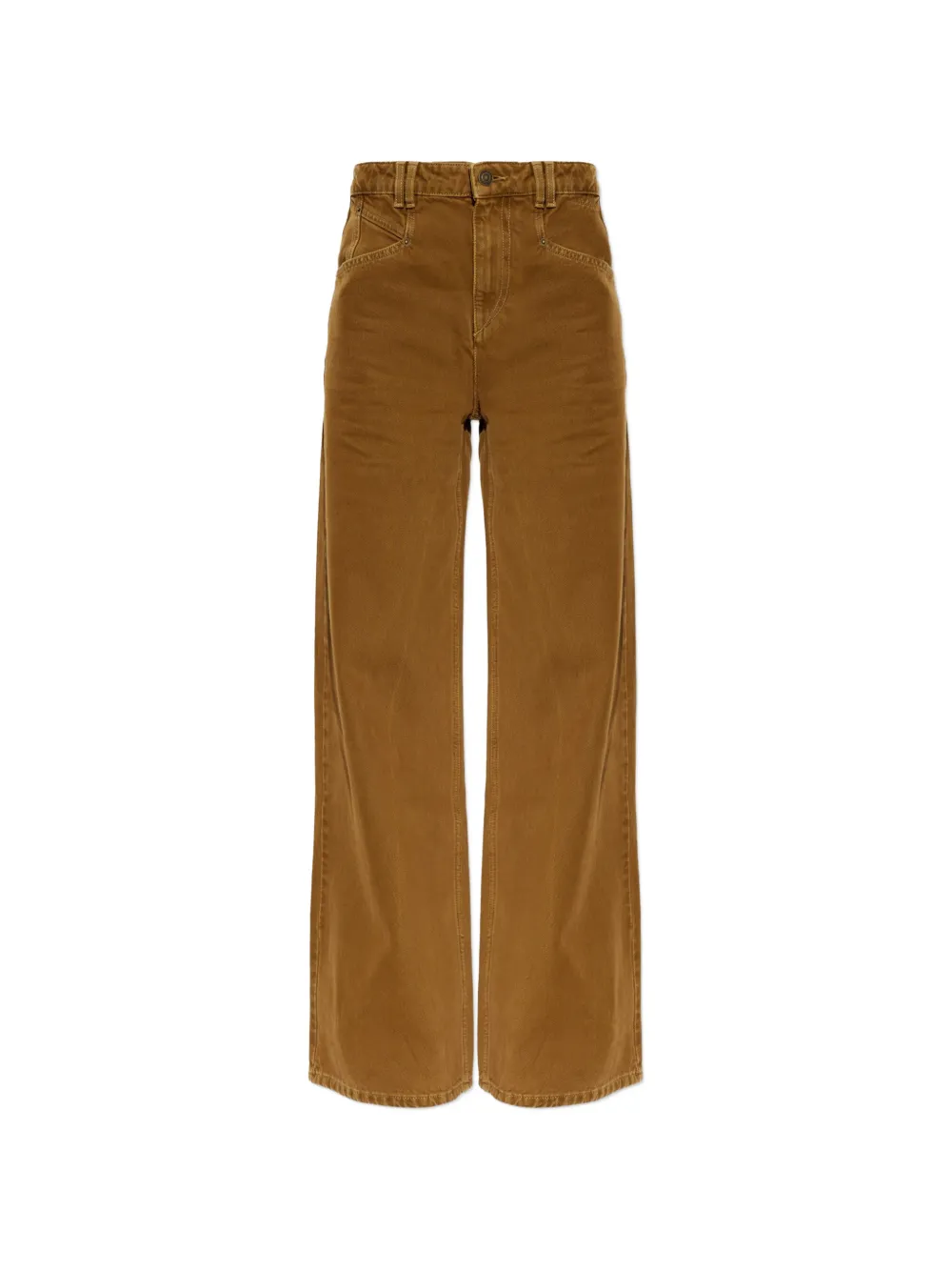 ISABEL MARANT Jeans Lemony a gamba ampia - Marrone