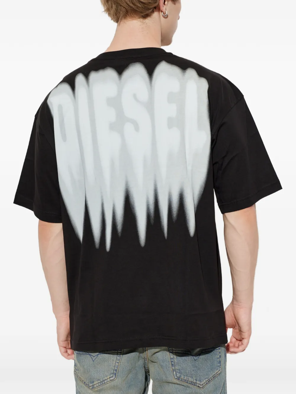 Diesel logo-print short-sleeve T-shirt Zwart