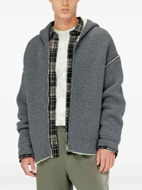 Diesel hoodie zippé en maille double texture