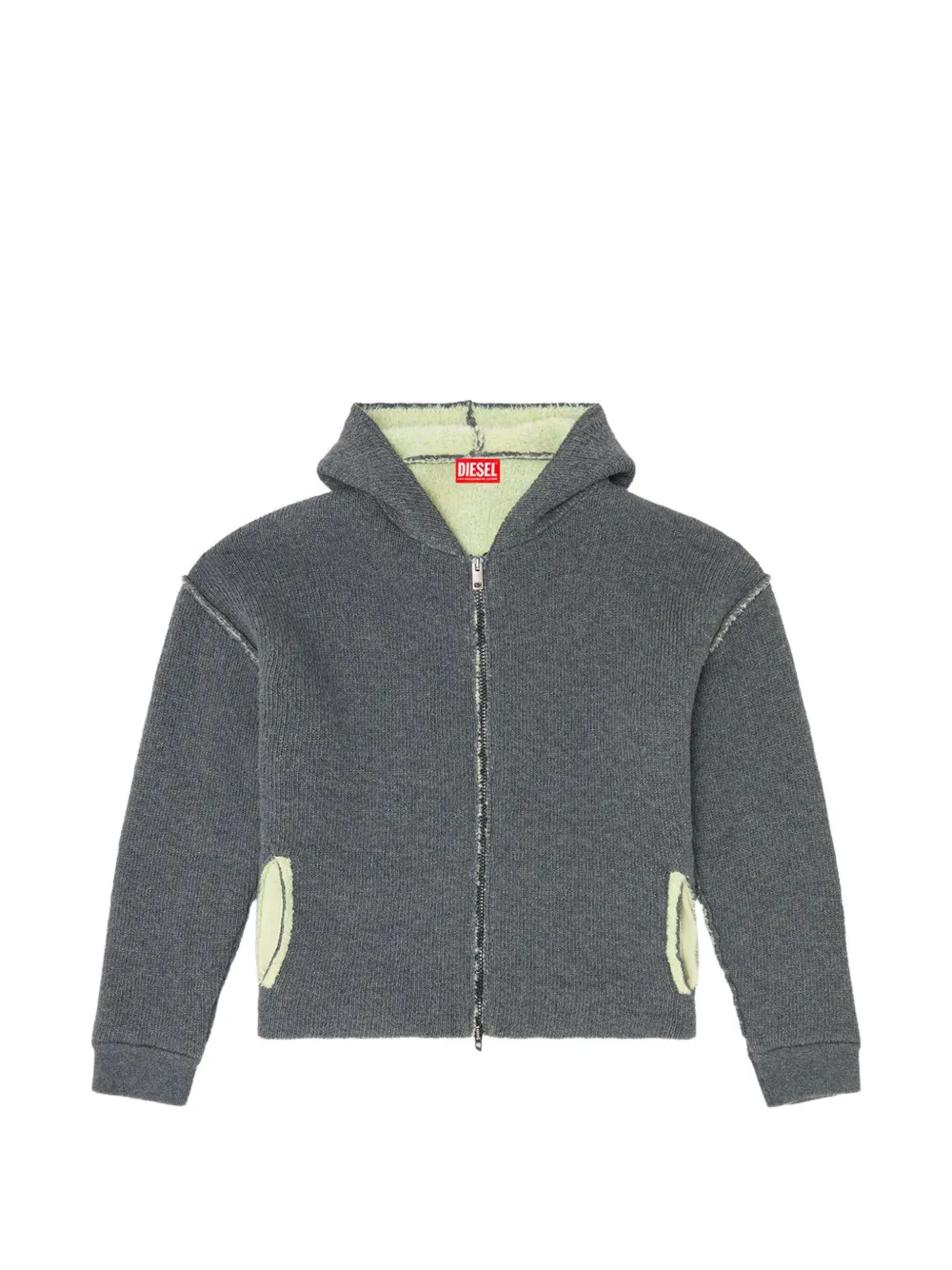 Diesel K-Boubby zip-fastening hoodie - Grigio