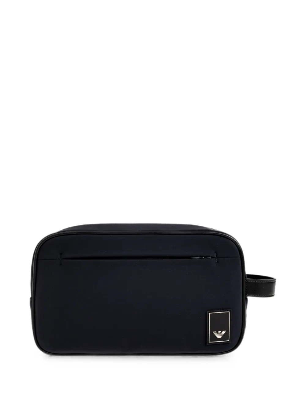 Emporio Armani cosmetic bag with logo appliqué - Schwarz