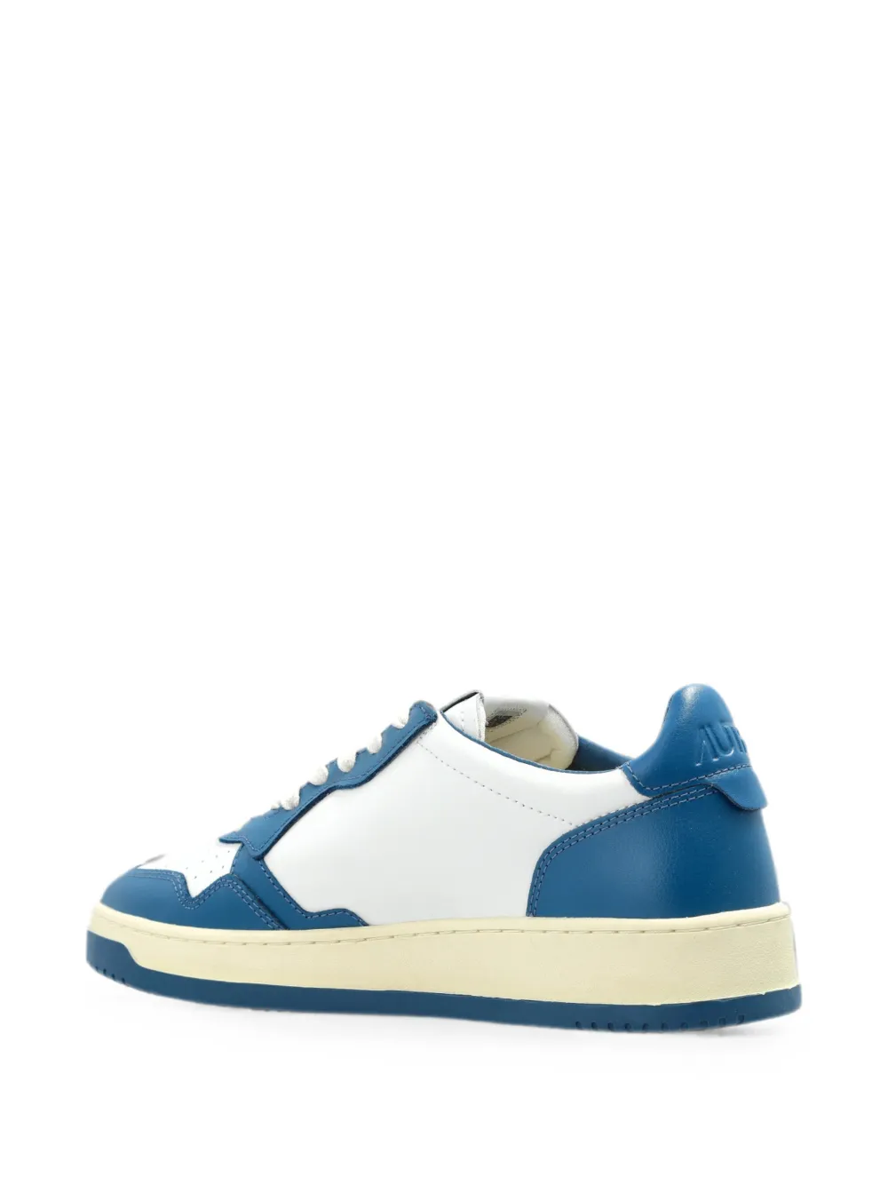 Autry Medalist low bicolor sneakers in white and mallard blue leather Wit