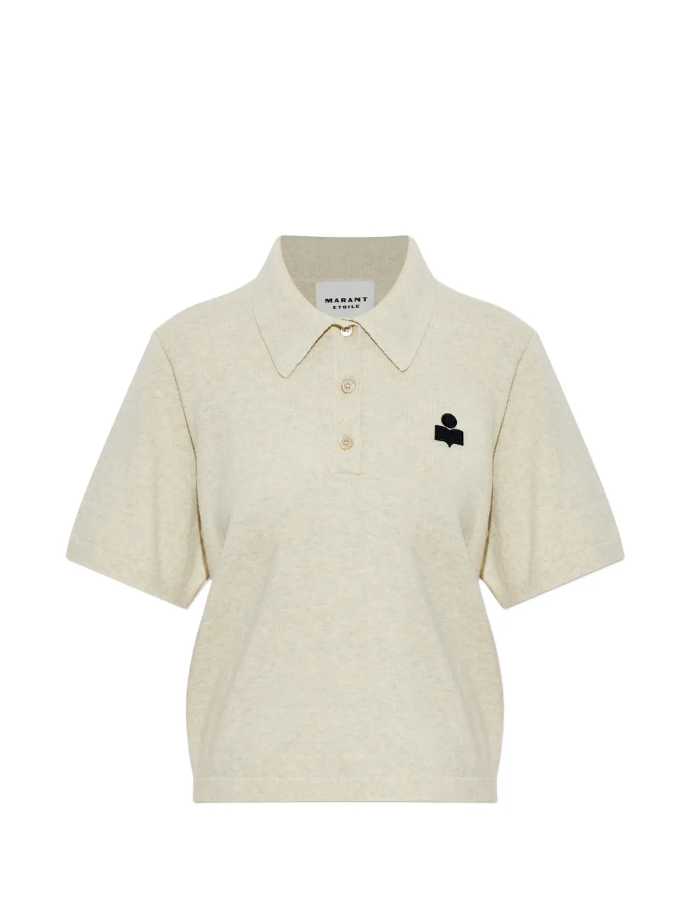 MARANT ÉTOILE Althea logo-embroidered polo top - Toni neutri