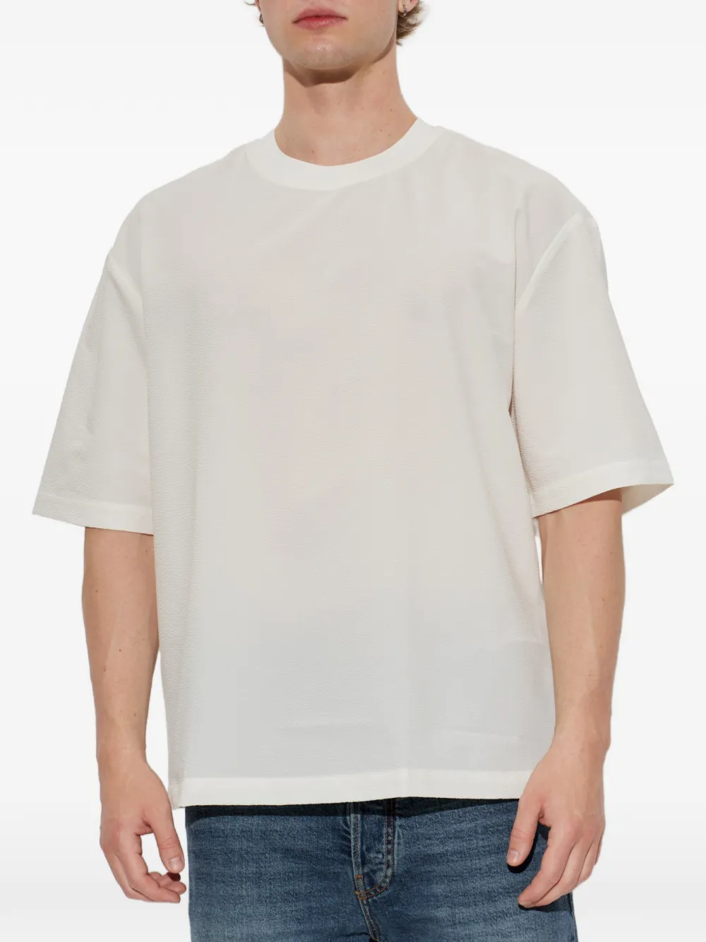 Emporio Armani T-shirt met ronde hals Beige
