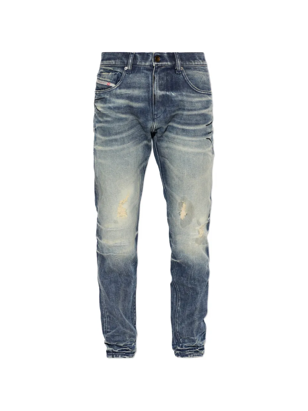 Diesel 2019 D-Strukt distressed jeans - Blu