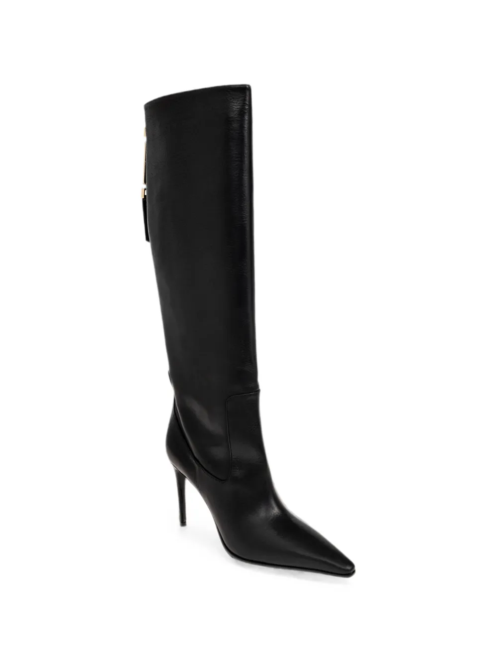 DSQUARED2 pointed-toe zip-fastening knee-high boots Zwart