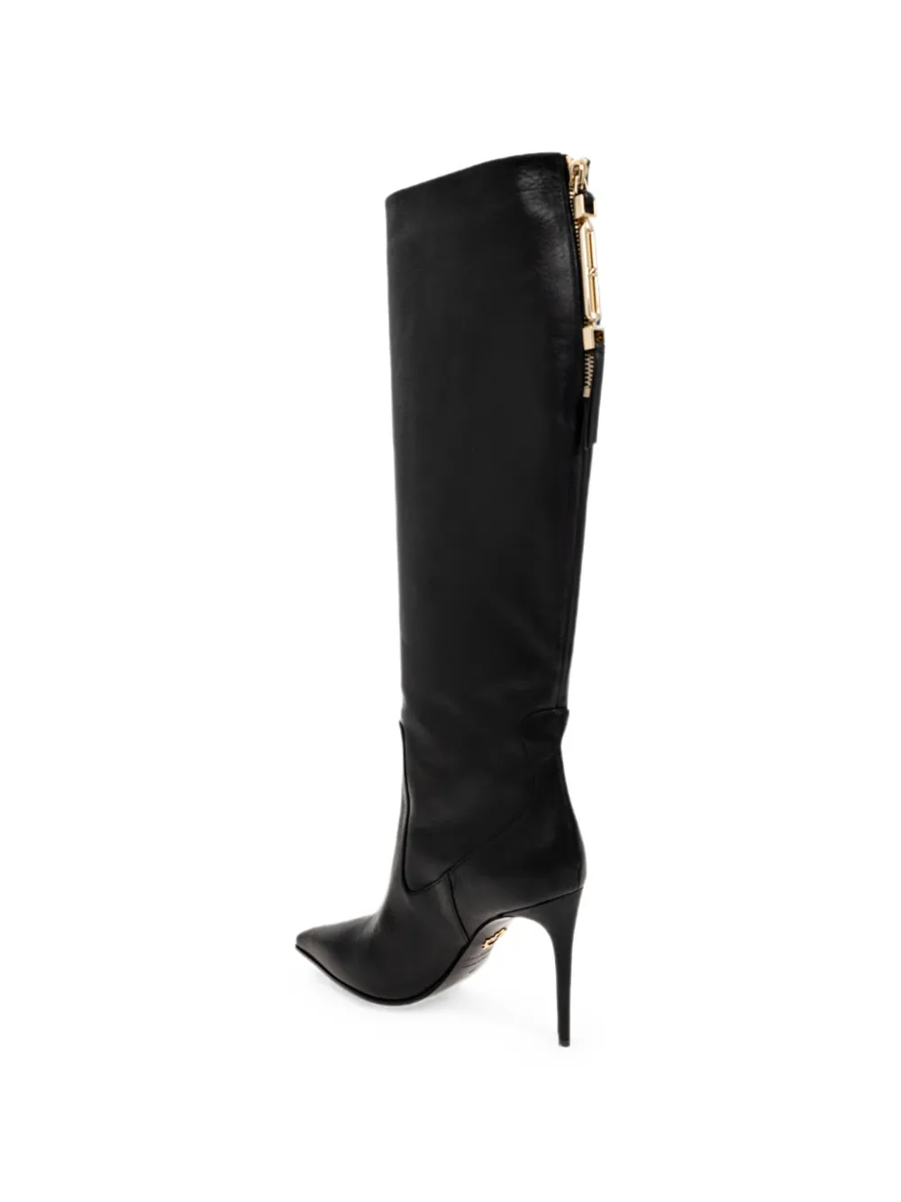 DSQUARED2 pointed-toe zip-fastening knee-high boots Zwart