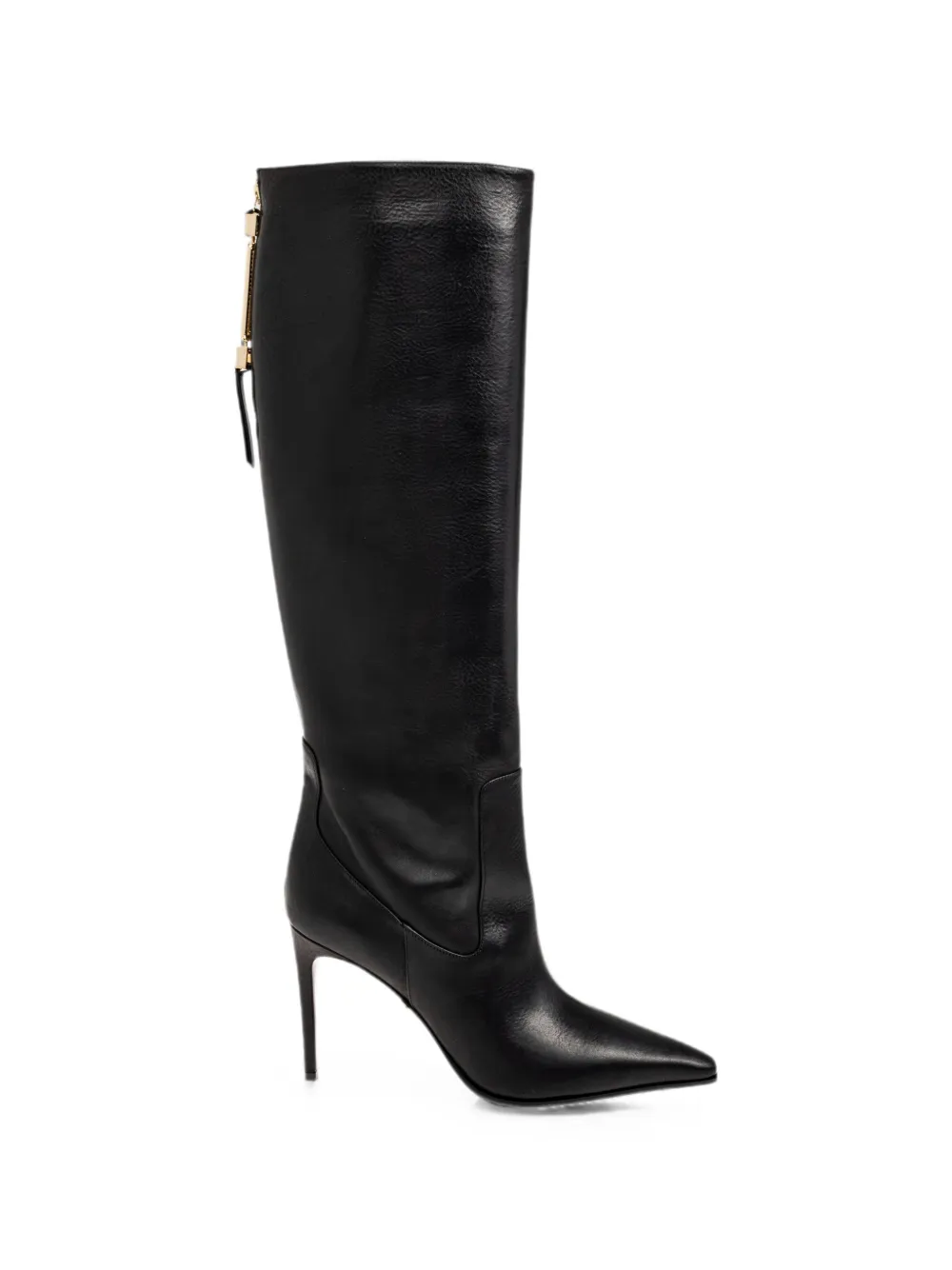 DSQUARED2 pointed-toe zip-fastening knee-high boots Zwart