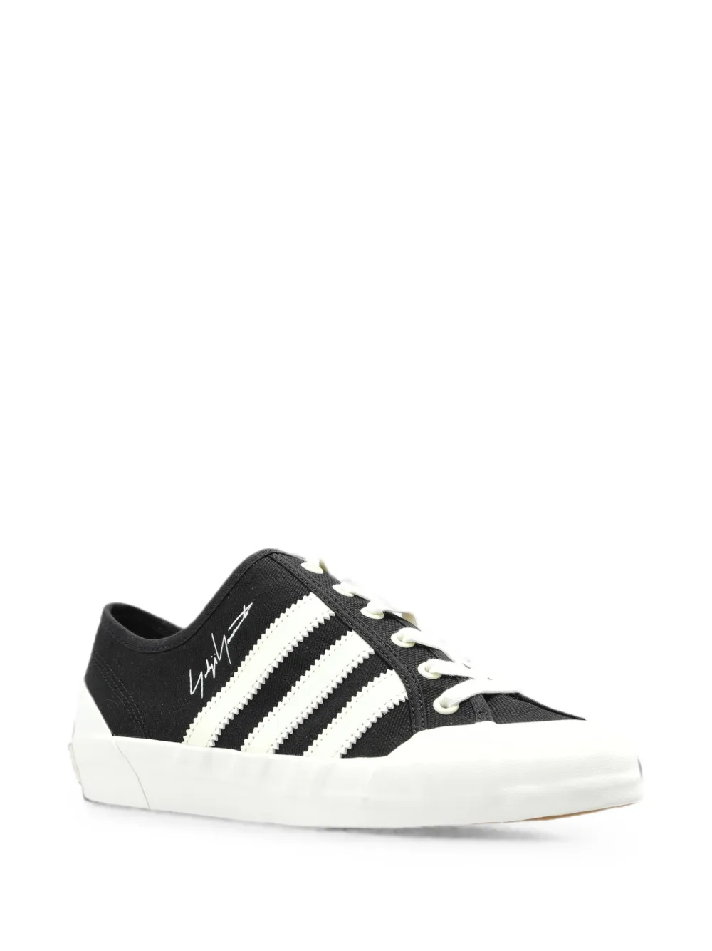 Y-3 Nisi LO signature-print stripe-detail sneakers Zwart