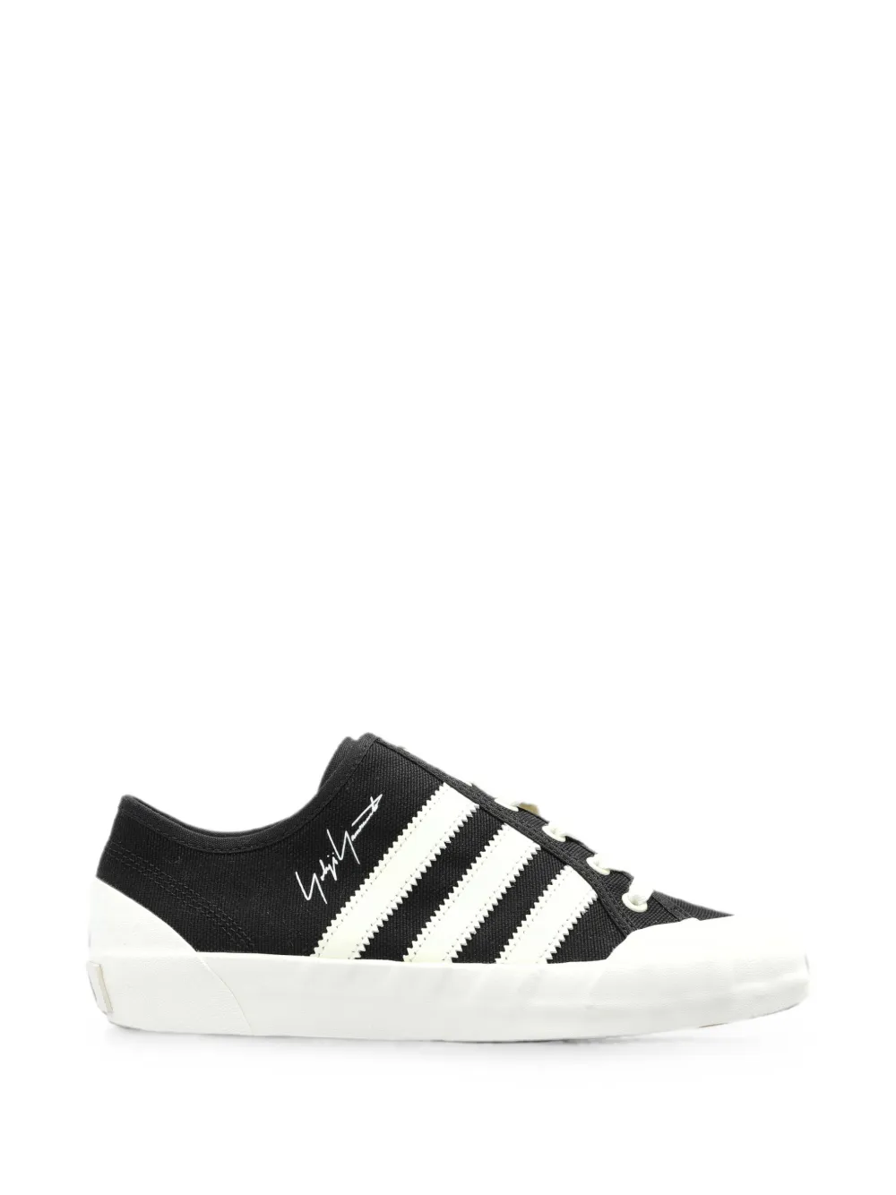 Y-3 Nisi LO signature-print stripe-detail sneakers Zwart