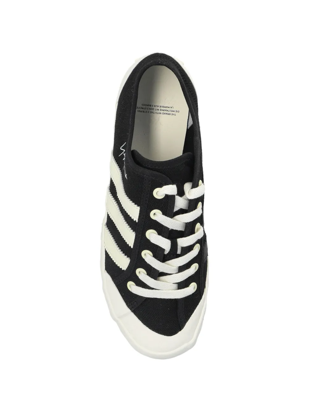 Y-3 Nisi LO signature-print stripe-detail sneakers Zwart