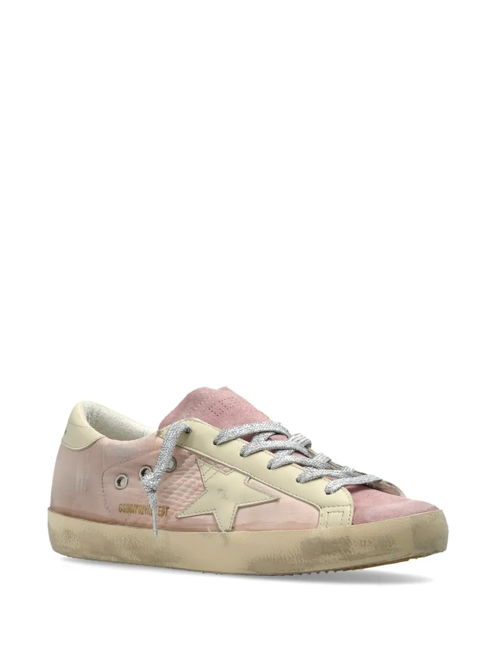 Golden Goose Super-Star distressed sneakers Roze