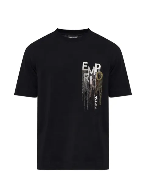 Emporio Armani heavy-jersey T-shirt with embroidered logo