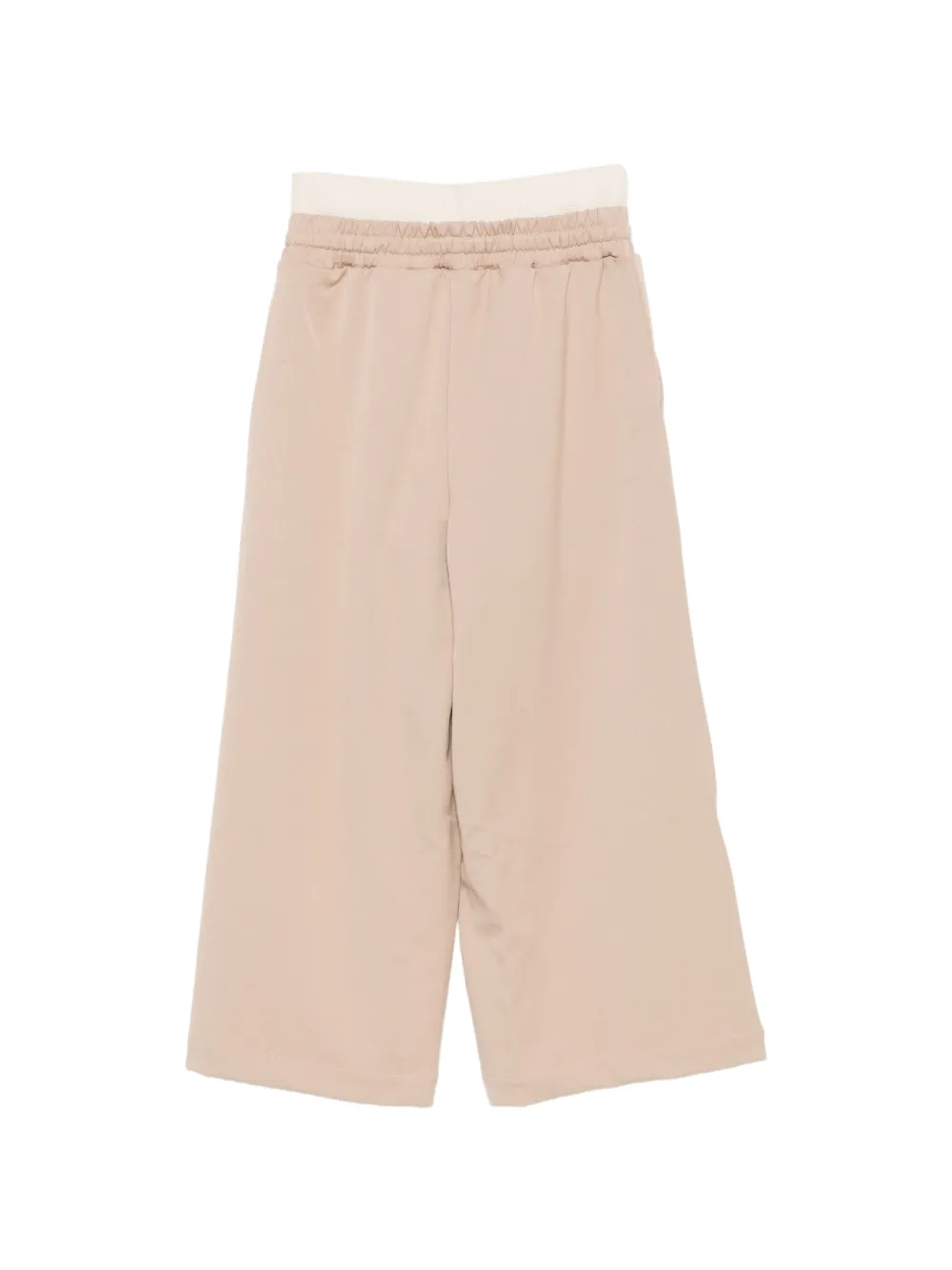MSGM Kids logo-waistband drawstring trousers Beige