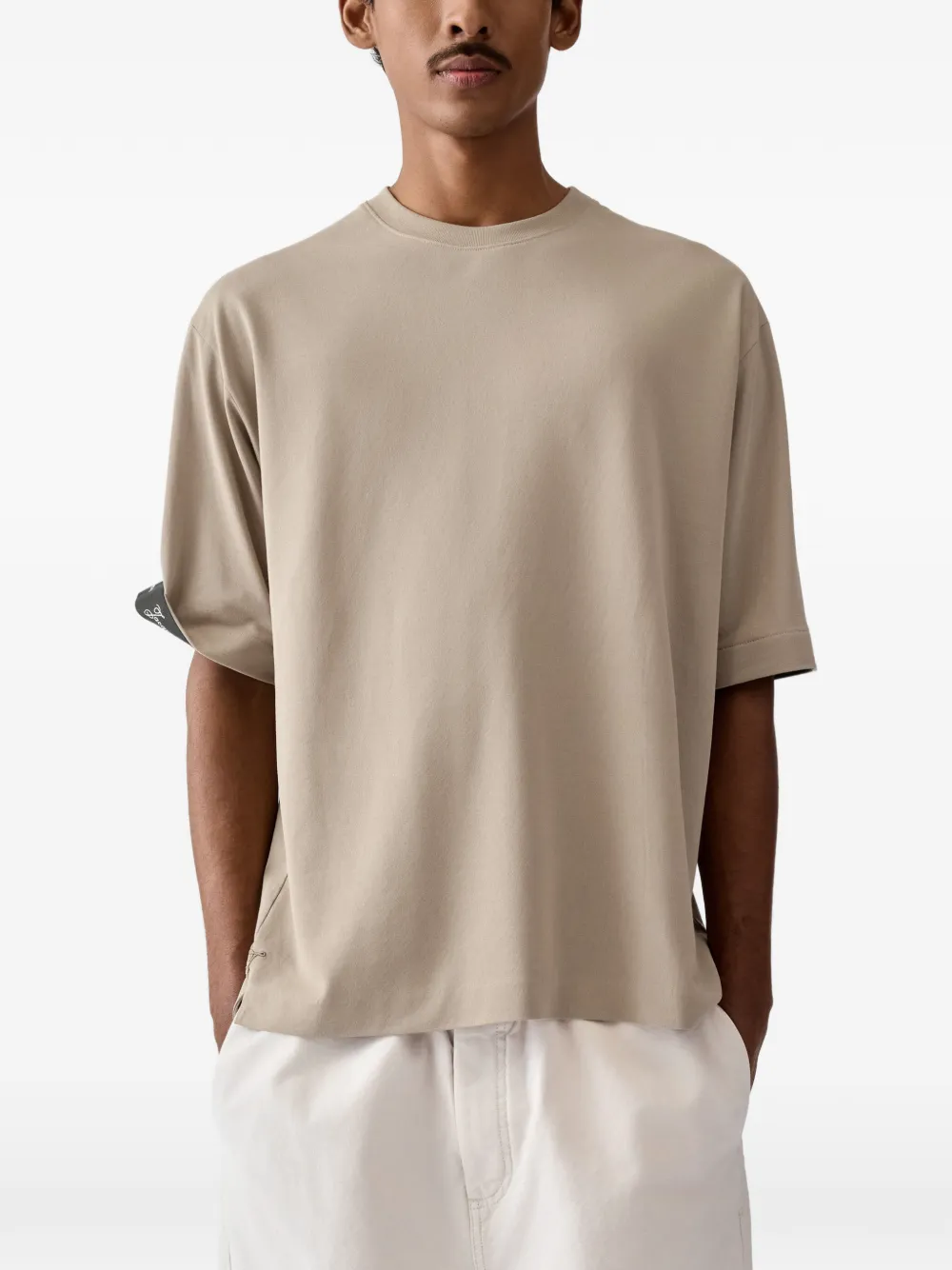 Jacquemus The Rond Carré T-shirt met korte mouwen Beige