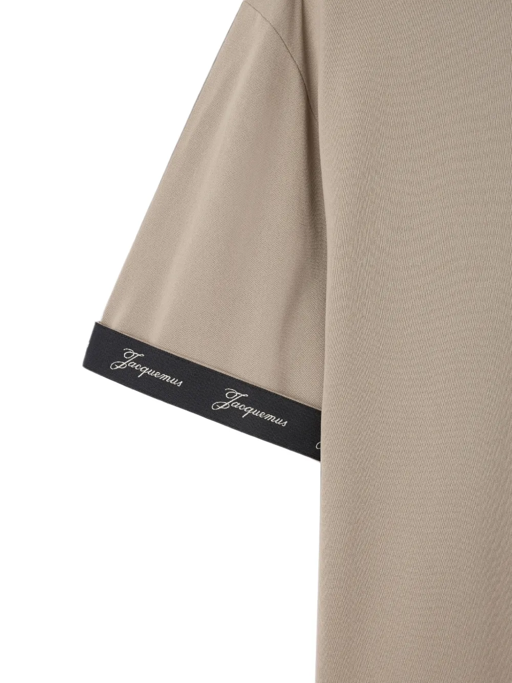 Jacquemus The Rond Carré T-shirt met korte mouwen Beige