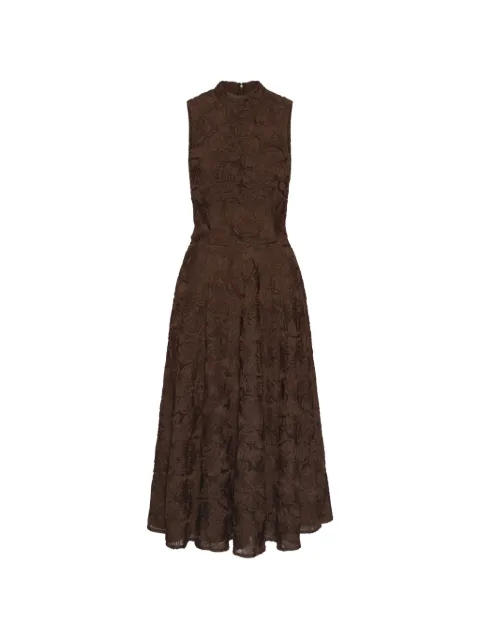 ROTATE BIRGER CHRISTENSEN vestido midi de malla floral