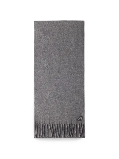 Prada logo-patch scarf