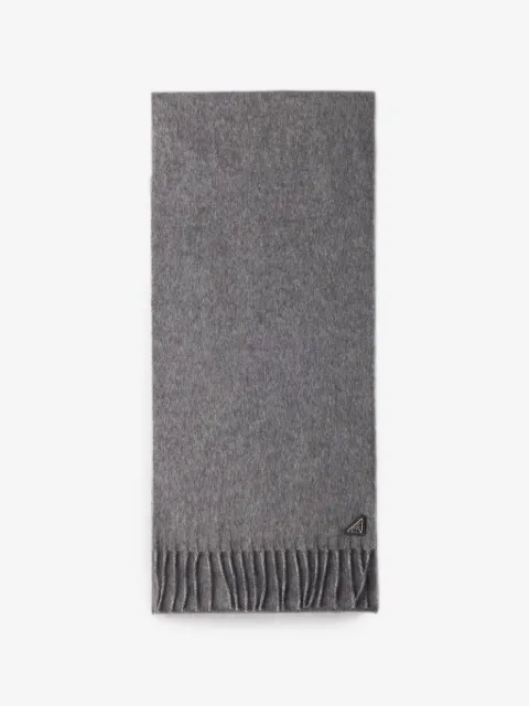 Prada logo-patch scarf