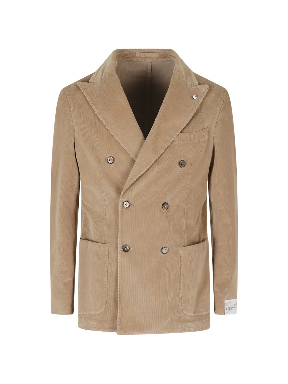 l.b.m. double-breasted corduroy blazer - Nude