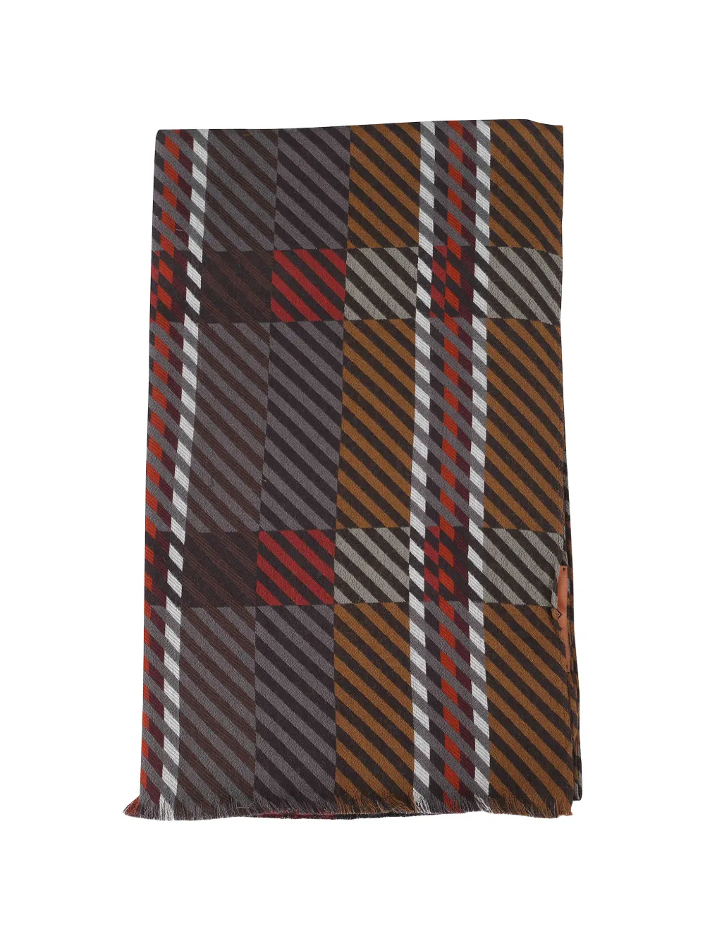 Missoni checked fringed scarf - Marrone
