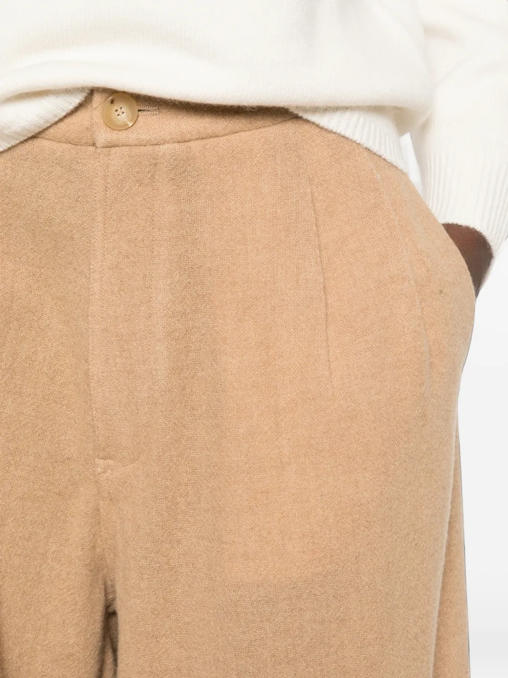 DARKPARK Phebe wollen plooibroek Beige