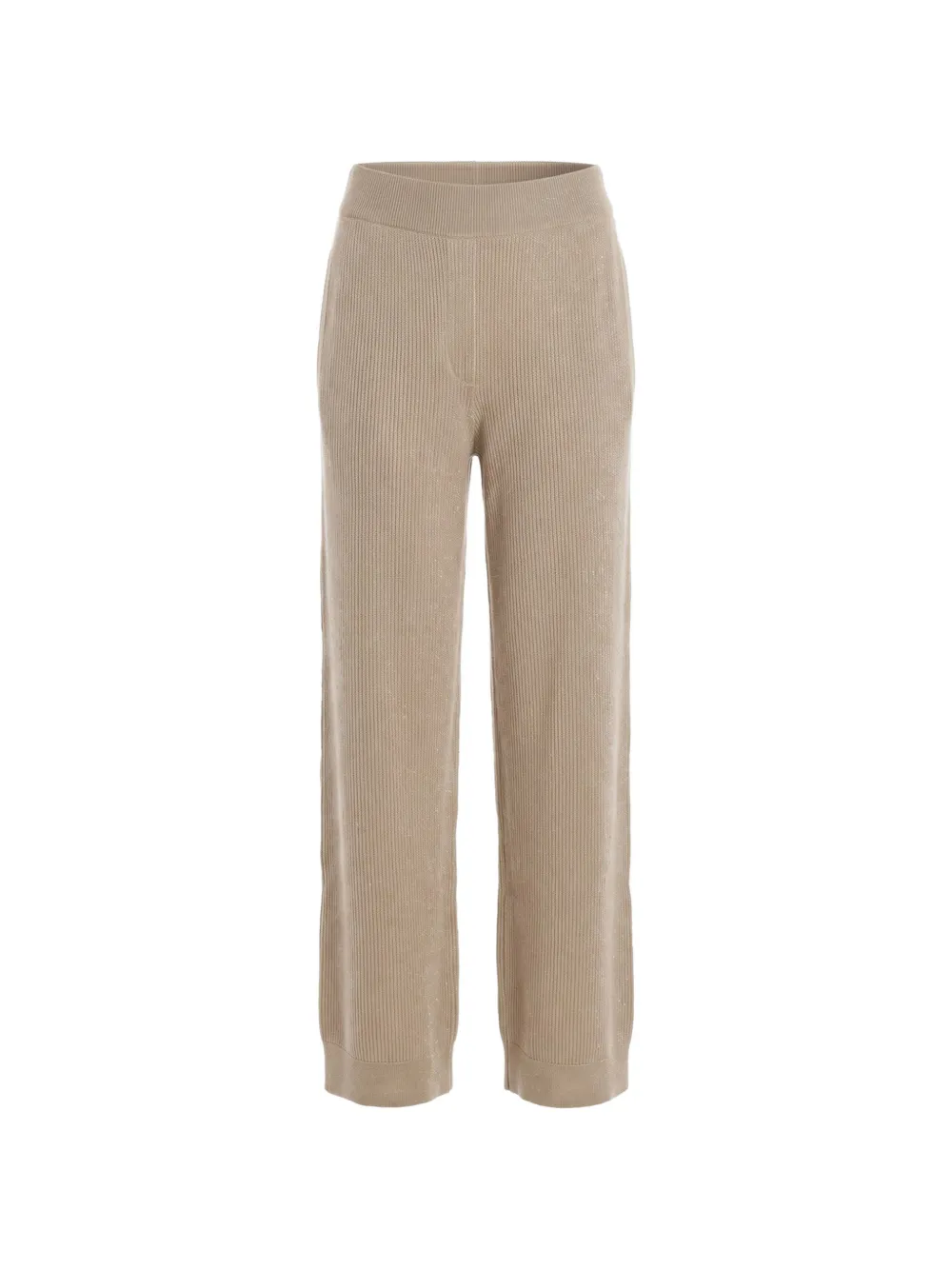 Brunello Cucinelli ribbed-knit cashmere trousers - Toni neutri