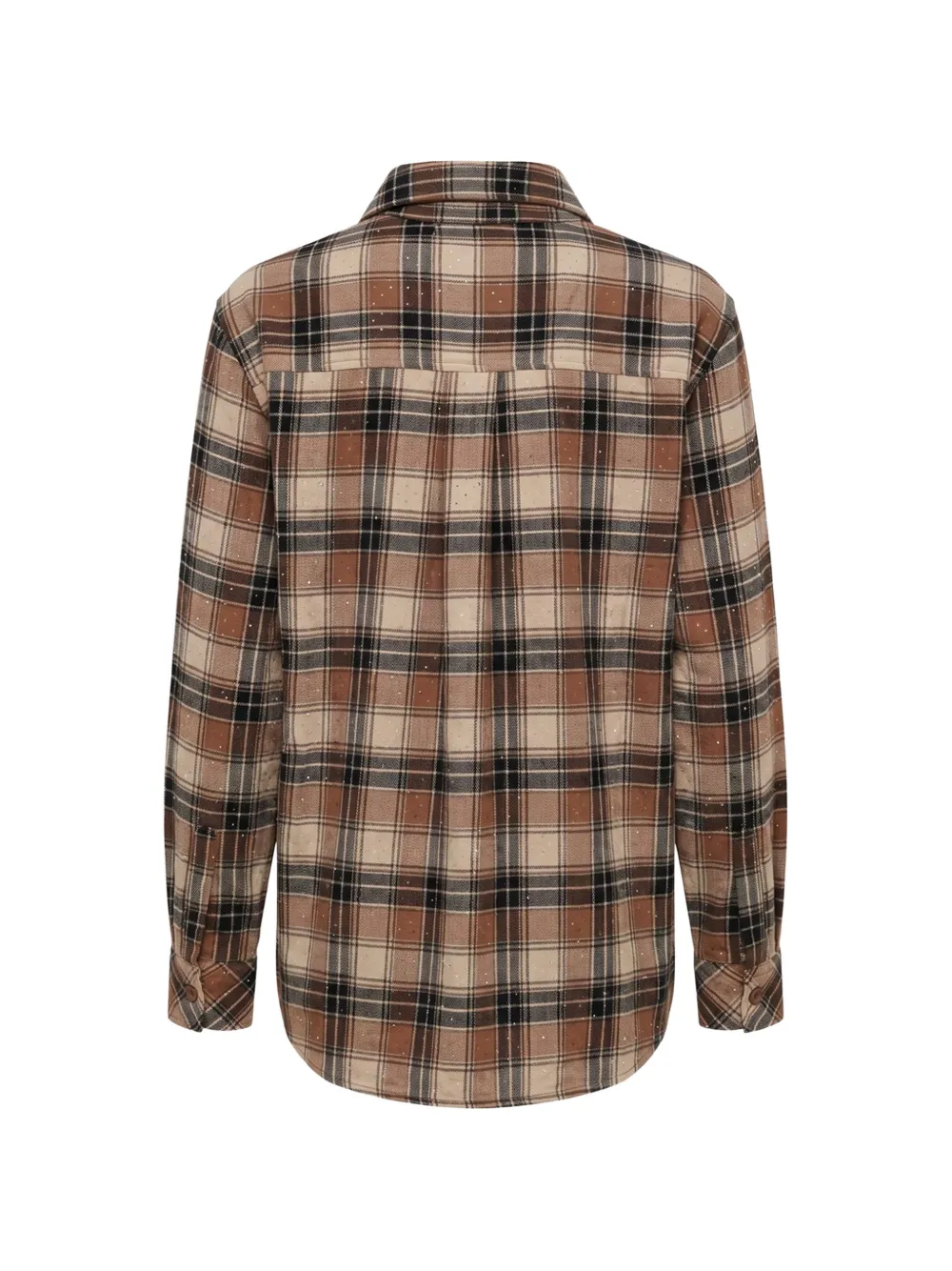 P.A.R.O.S.H. Geruite blouse verfraaid met pailletten Bruin