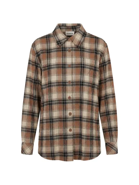 P.A.R.O.S.H. camisa con cuadros estampados y detalles de cristal