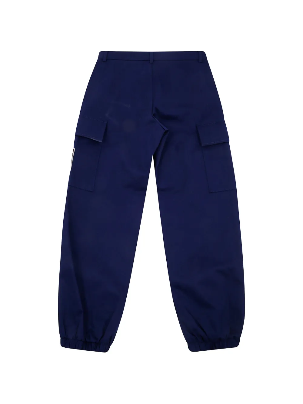 Fendi Kids logo-patch cargo pants Blauw
