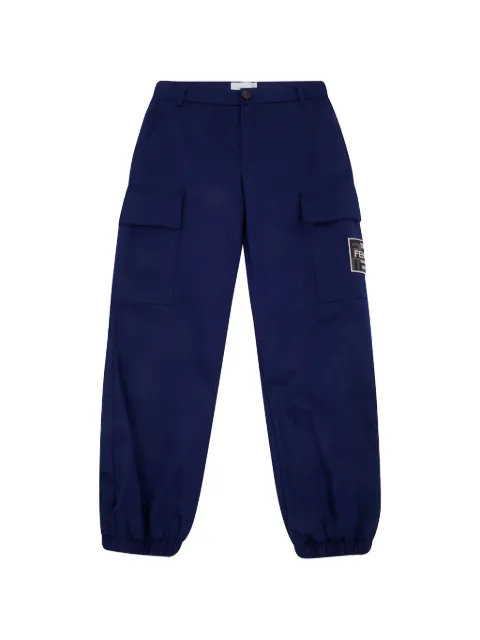 Fendi Kids pantalones cargo con parche del logo