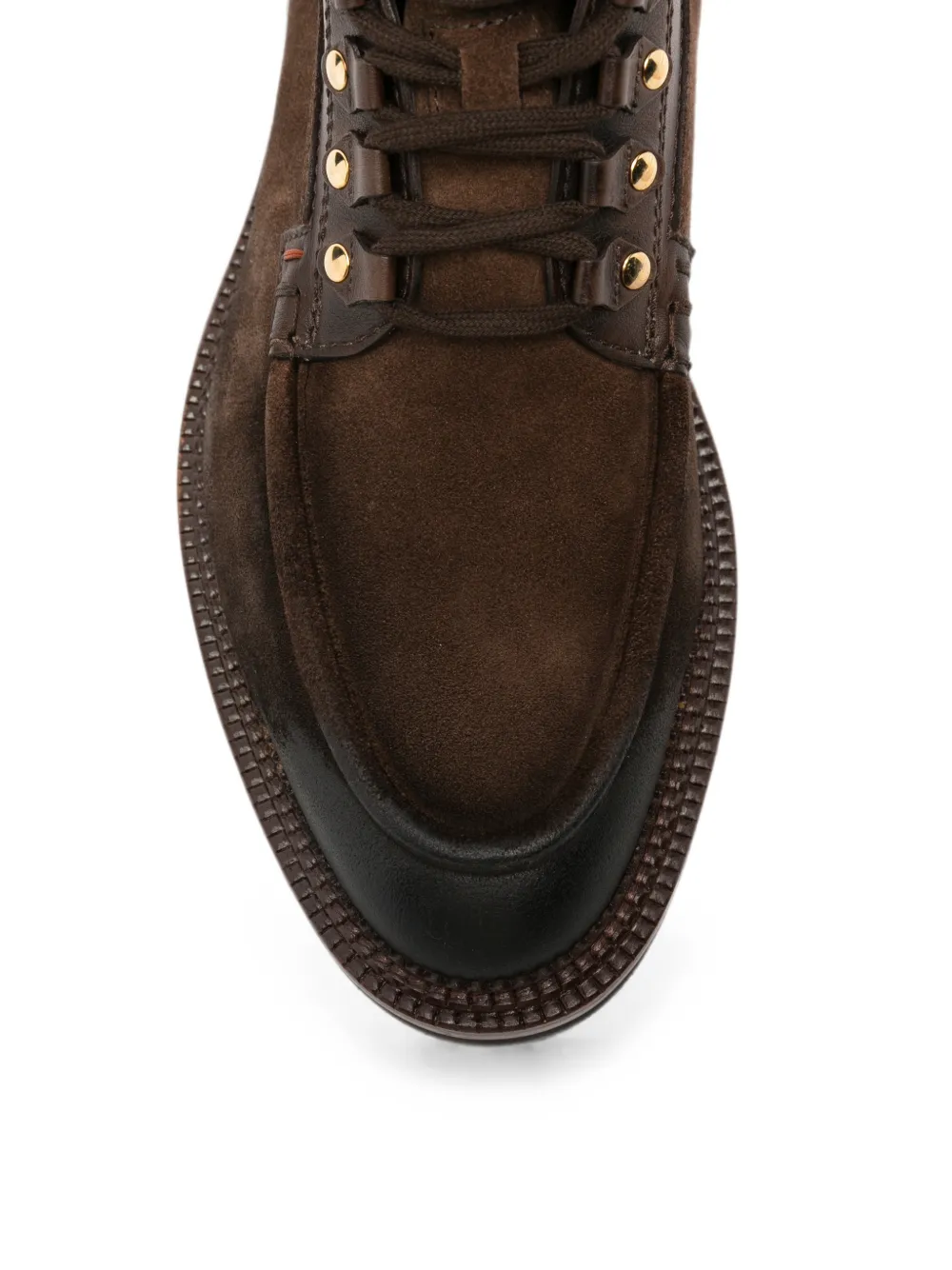 Santoni lace-up panelled boots Bruin