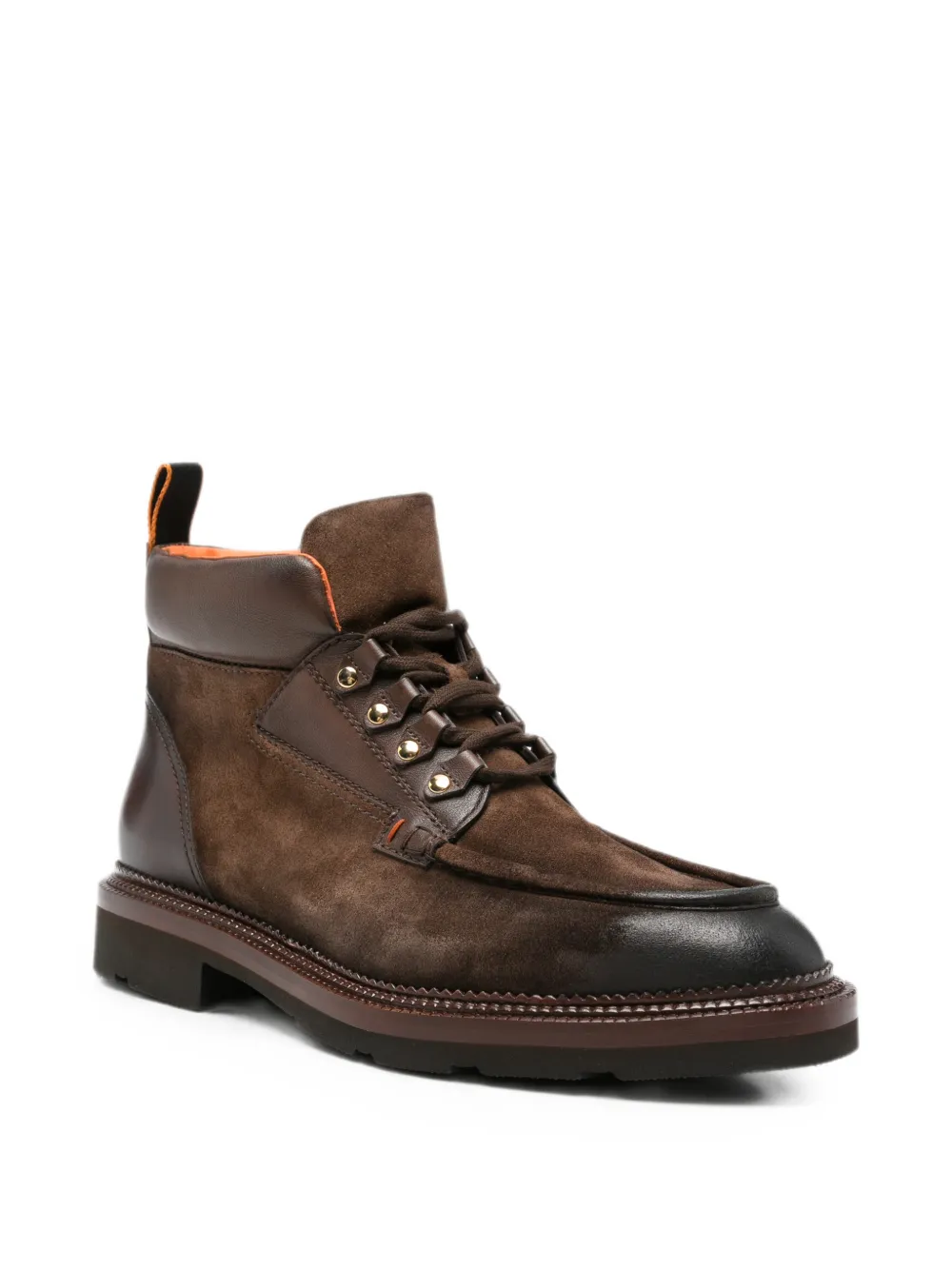 Santoni lace-up panelled boots Bruin