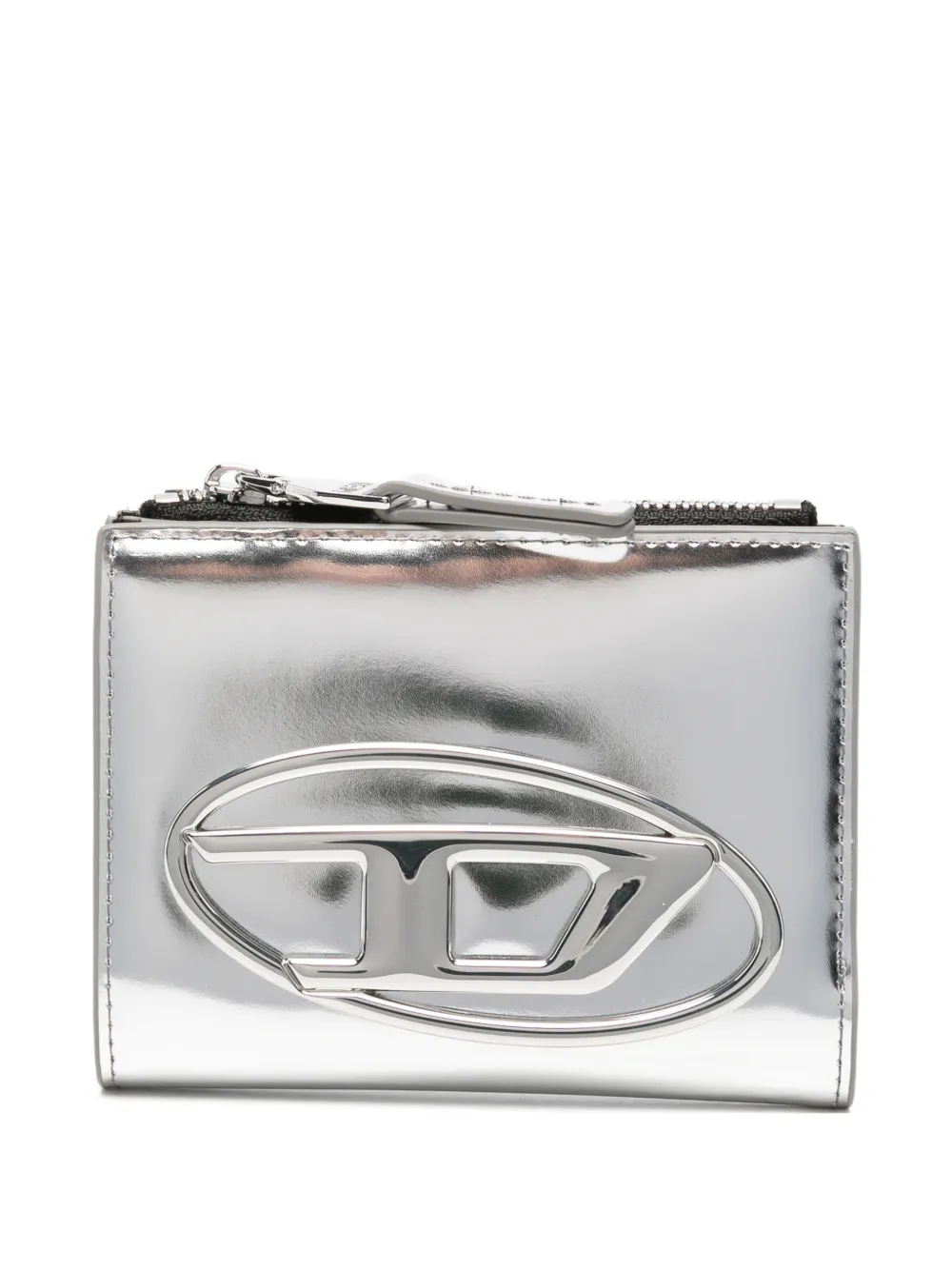 Diesel Oval D leather wallet - Grigio