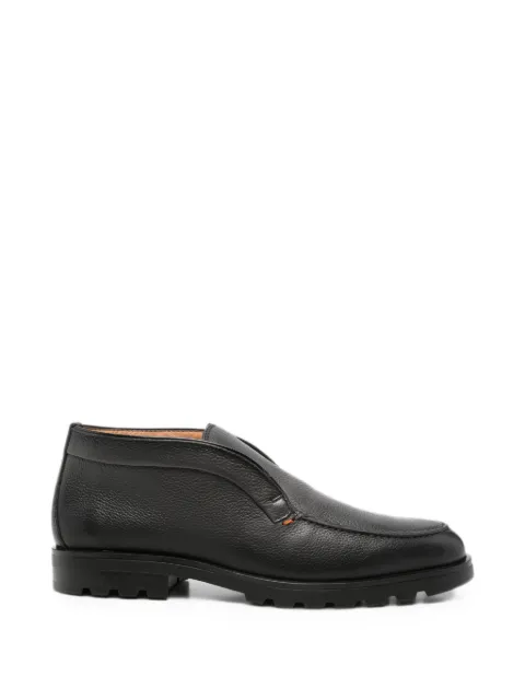 Santoni round-toe leather loafers
