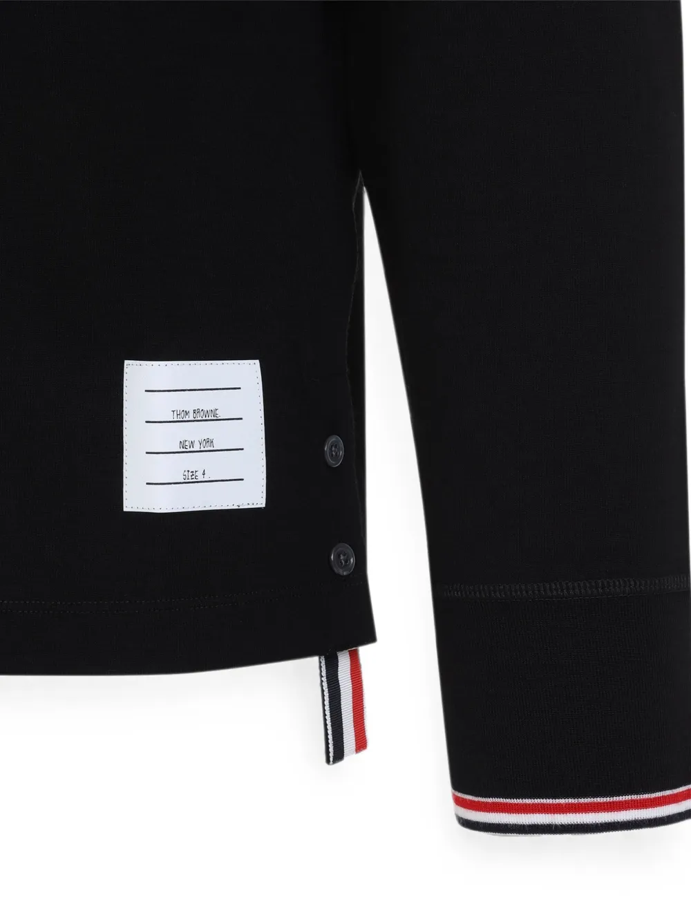 Thom Browne T-shirt met knopenbies Zwart