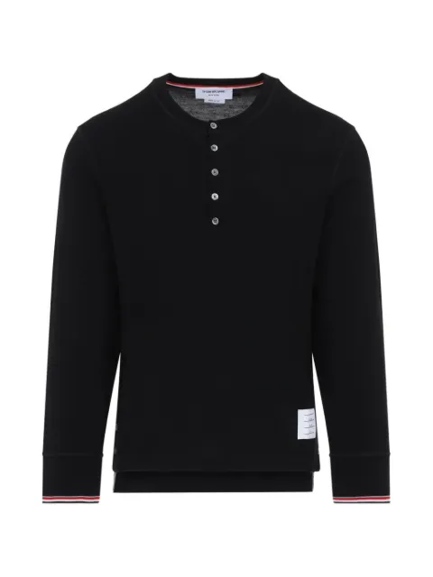 Thom Browne t-shirt à patte de boutonnage