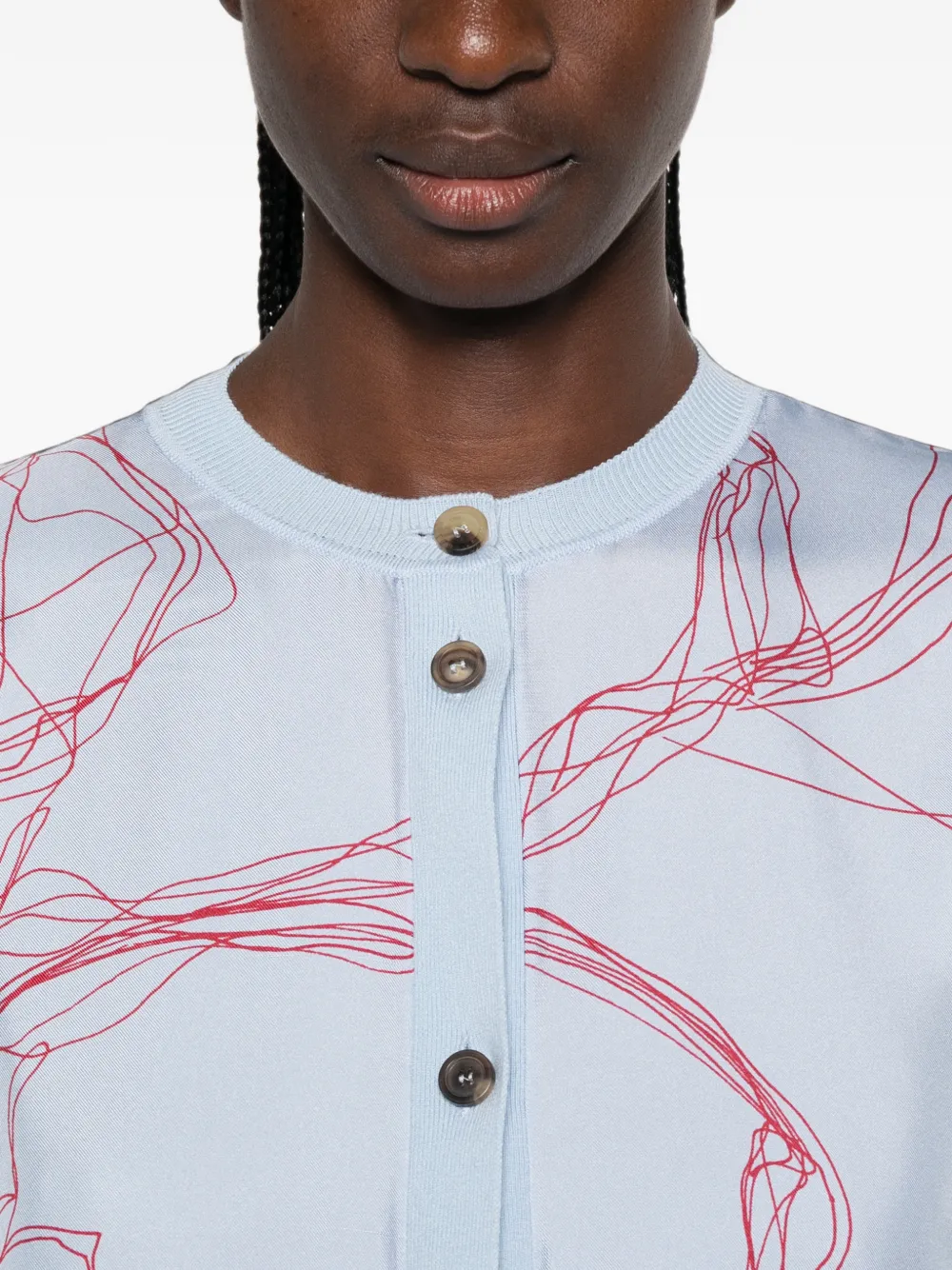 Fabiana Filippi Vest met lange mouwen Blauw