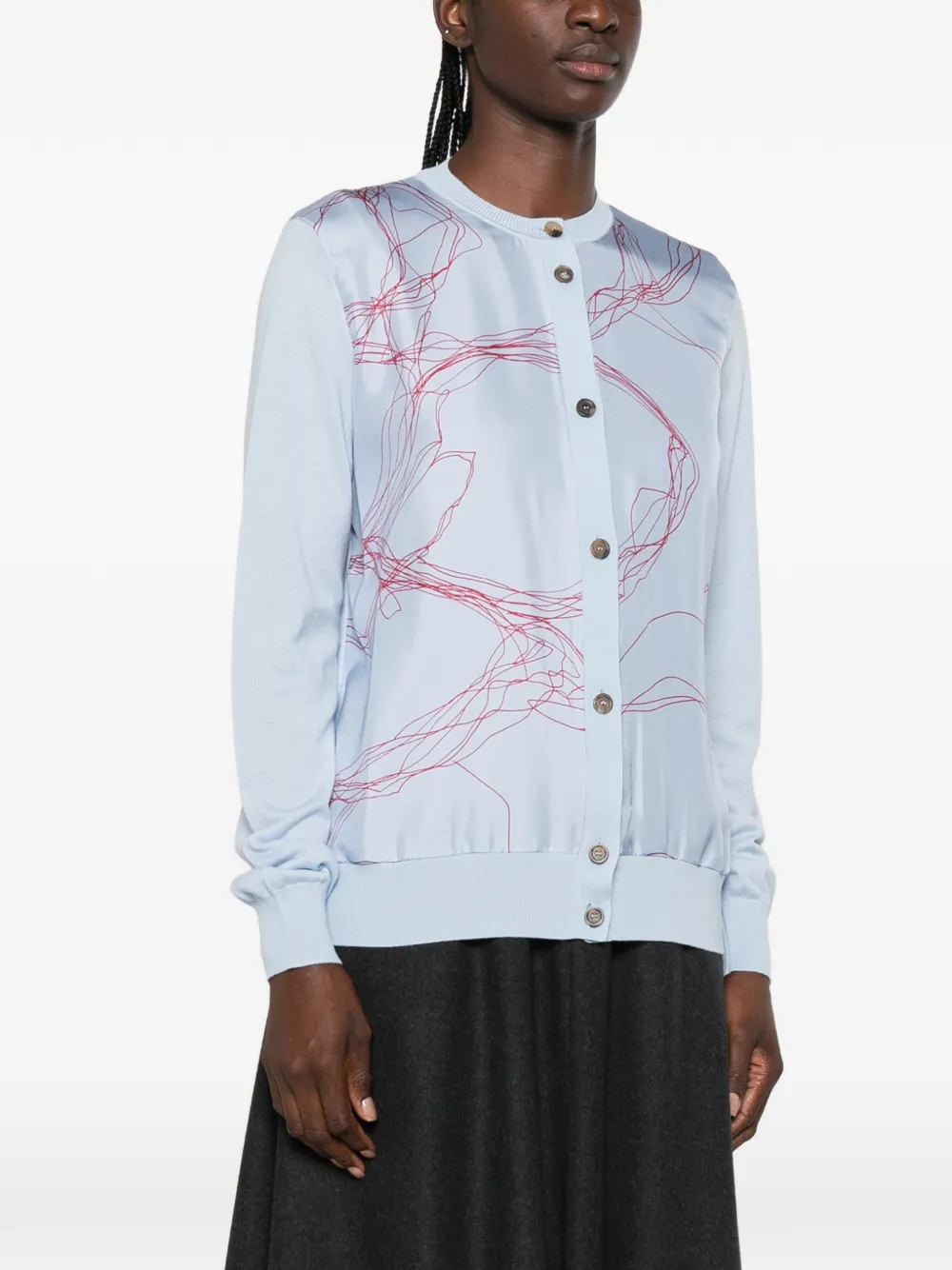 Fabiana Filippi Vest met lange mouwen Blauw