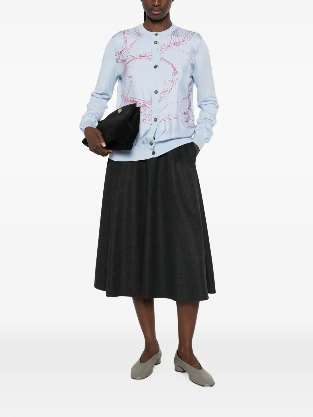 Fabiana Filippi Vest met lange mouwen Blauw