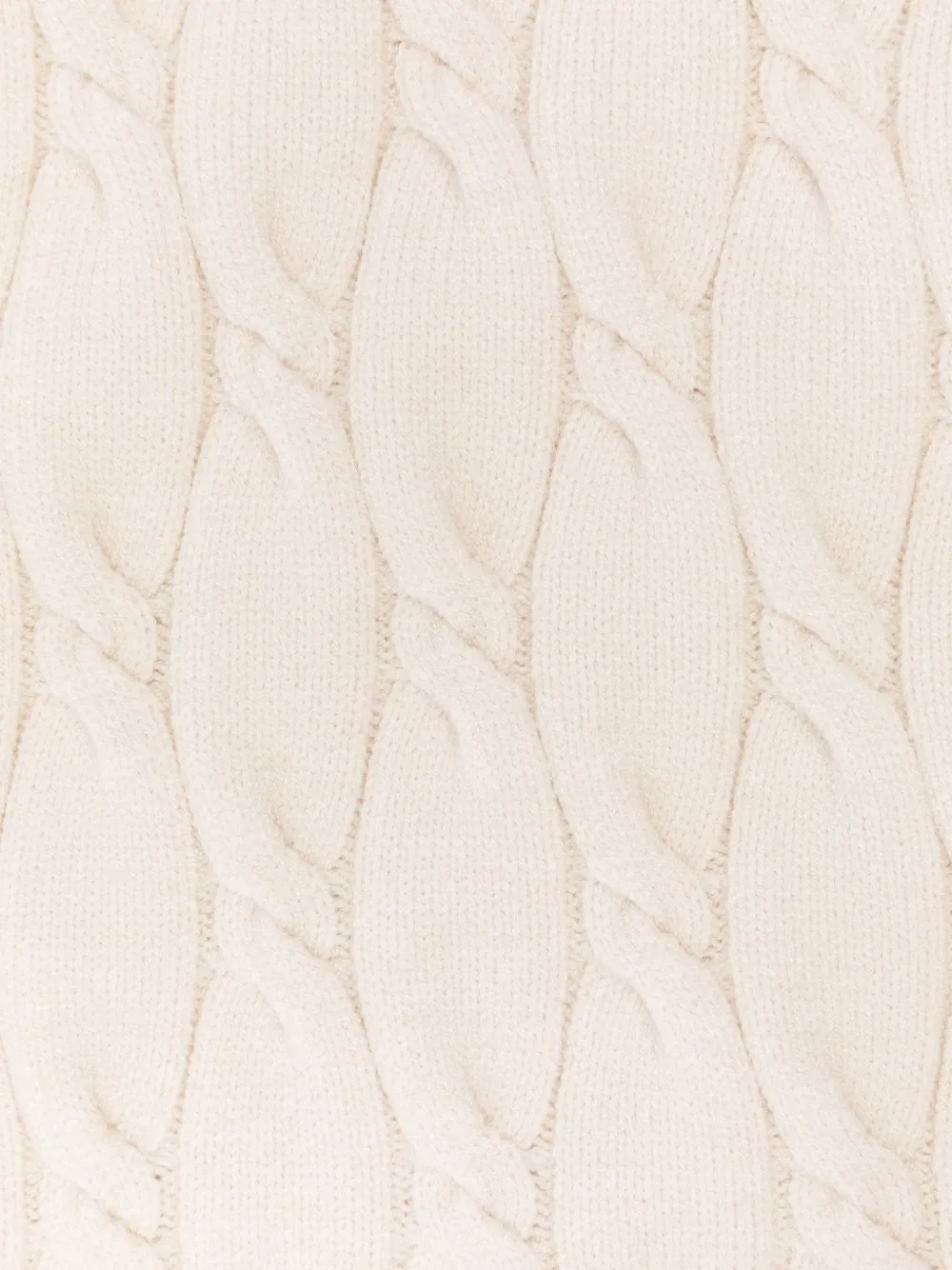 Mayoral Kabelgebreide deken met geribbelde afwerking Beige