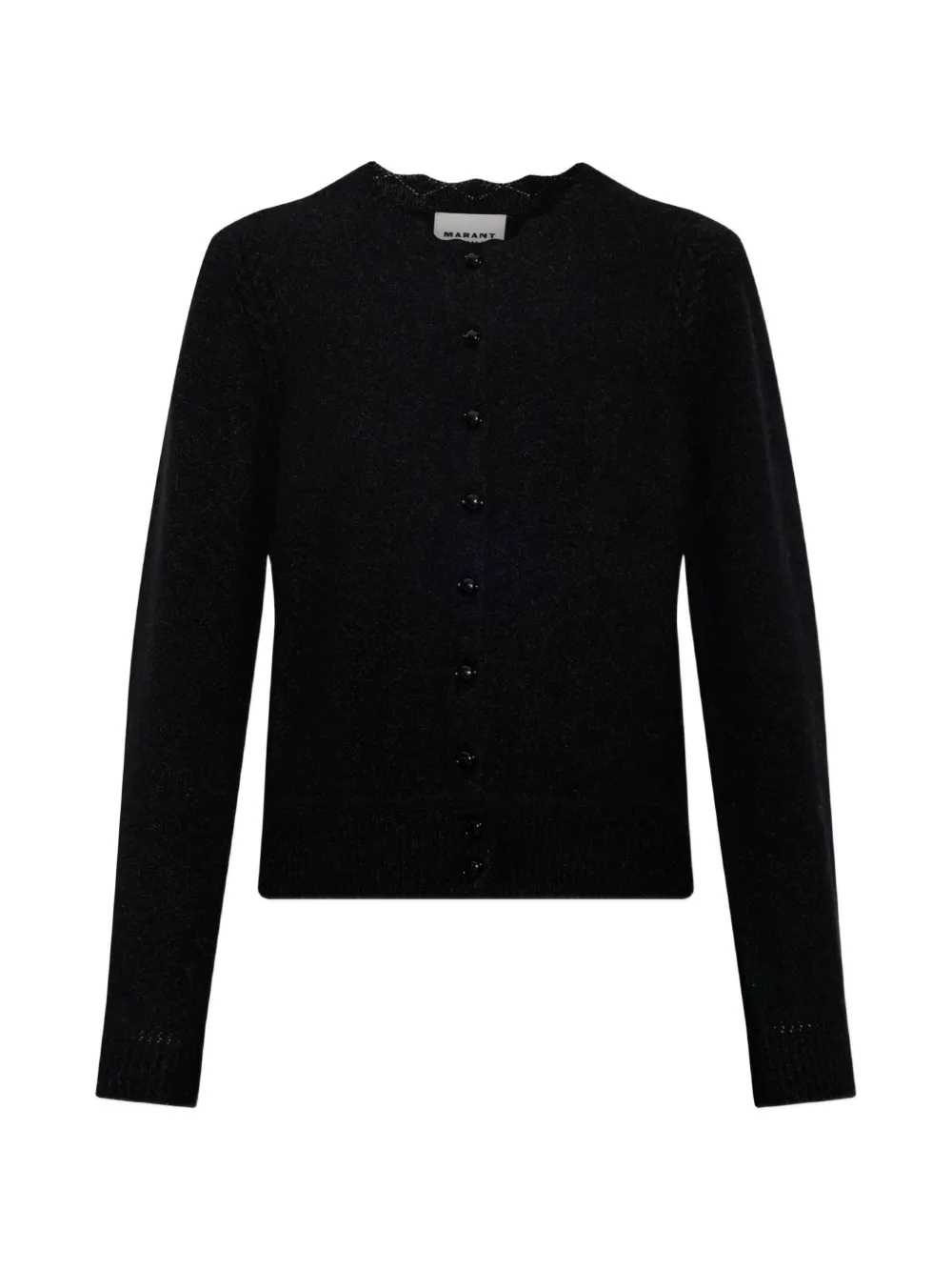 MARANT ÉTOILE Naia scalloped-edge cardigan - Schwarz