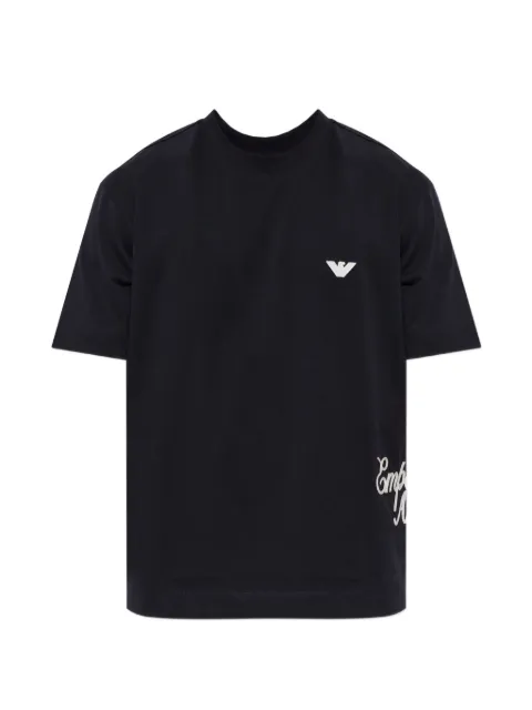 Emporio Armani logo-embroidered T-shirt