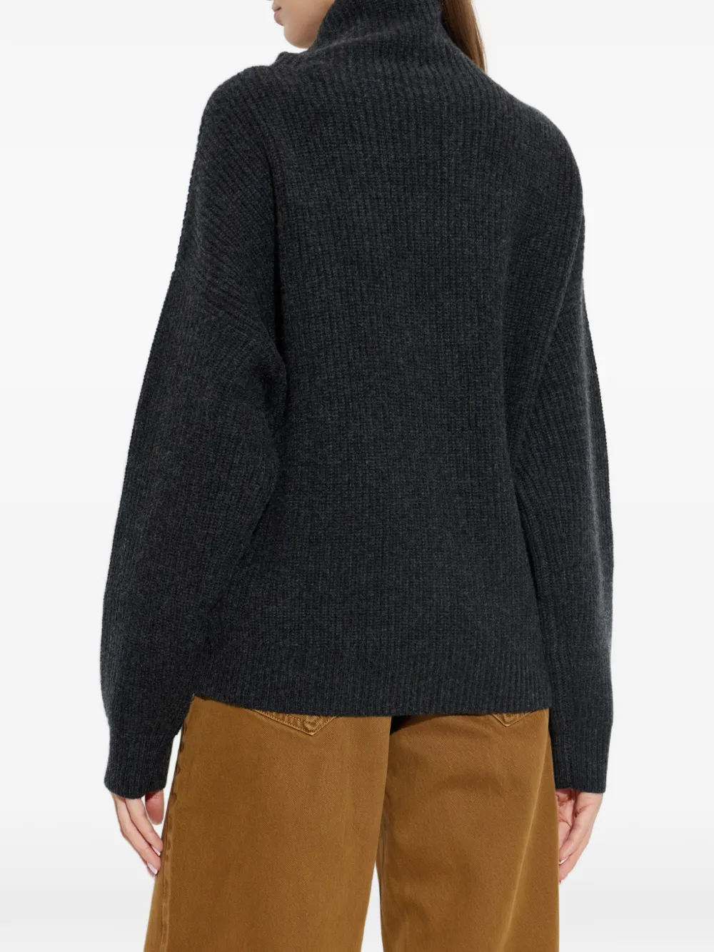 ISABEL MARANT Brooke geribbelde trui Grijs