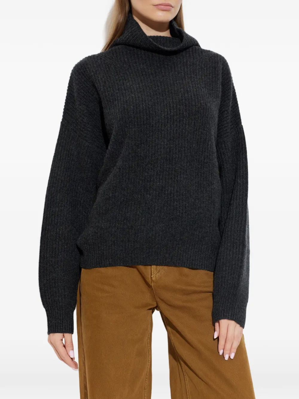 ISABEL MARANT Brooke geribbelde trui Grijs