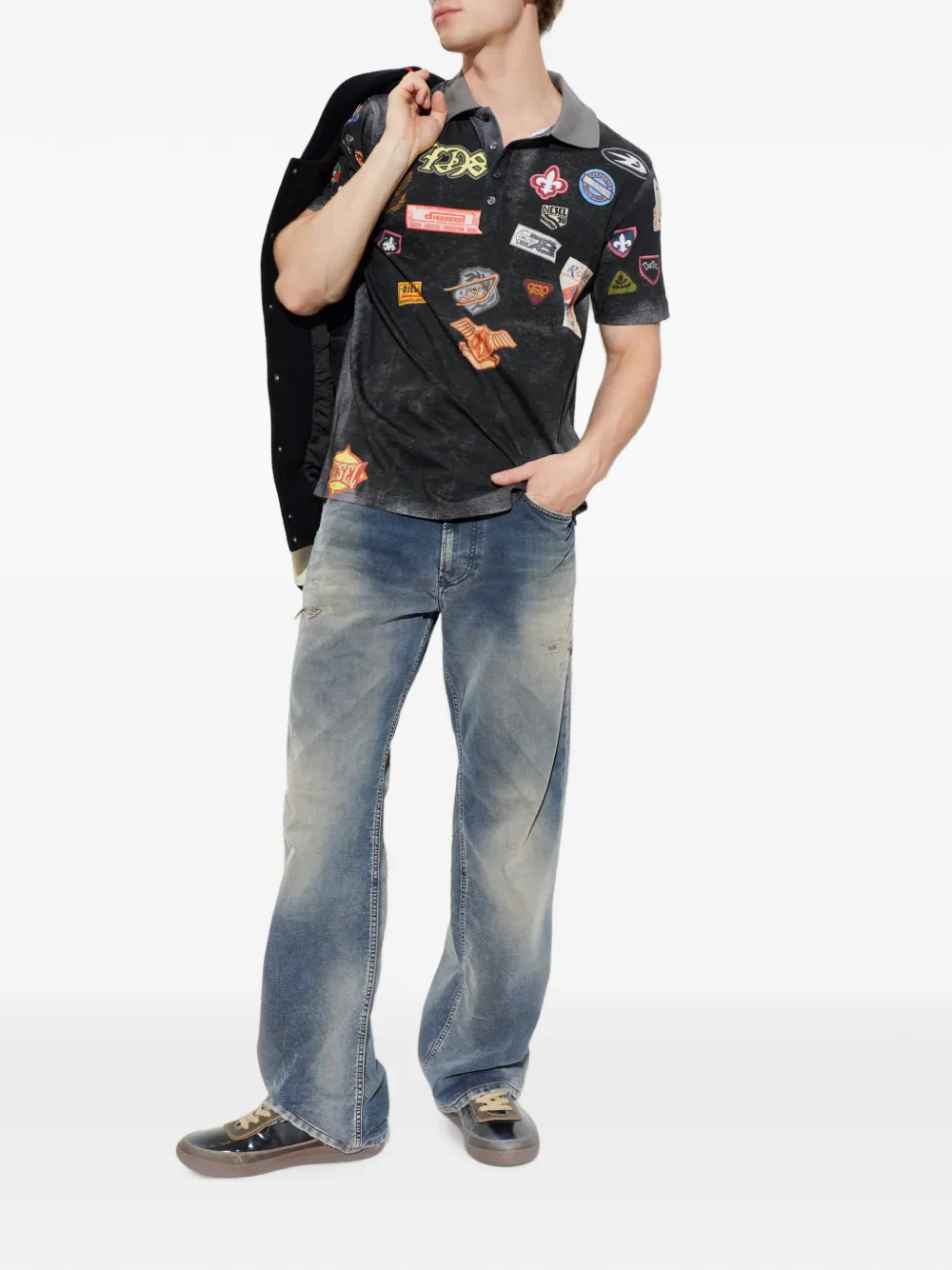 Diesel Jogg jeans met vervaagd effect Blauw